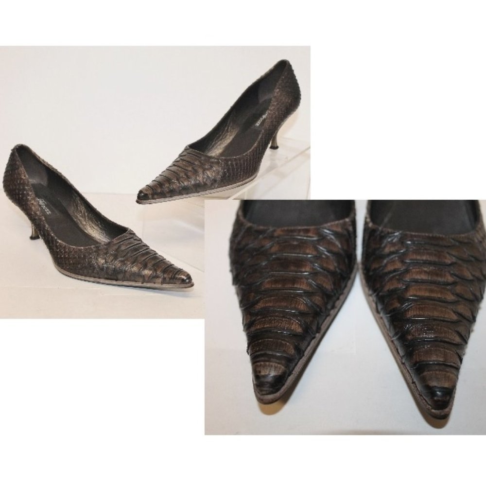 Alberto Gozzi Genuine Python Heels Shoes - Picture 3 of 15